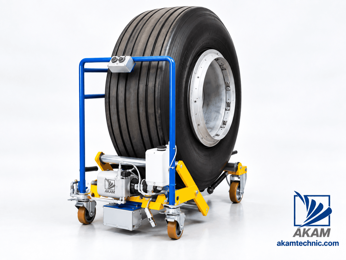 Hand-Pump Hydraulic Aircraft Wheel Handling Dolly