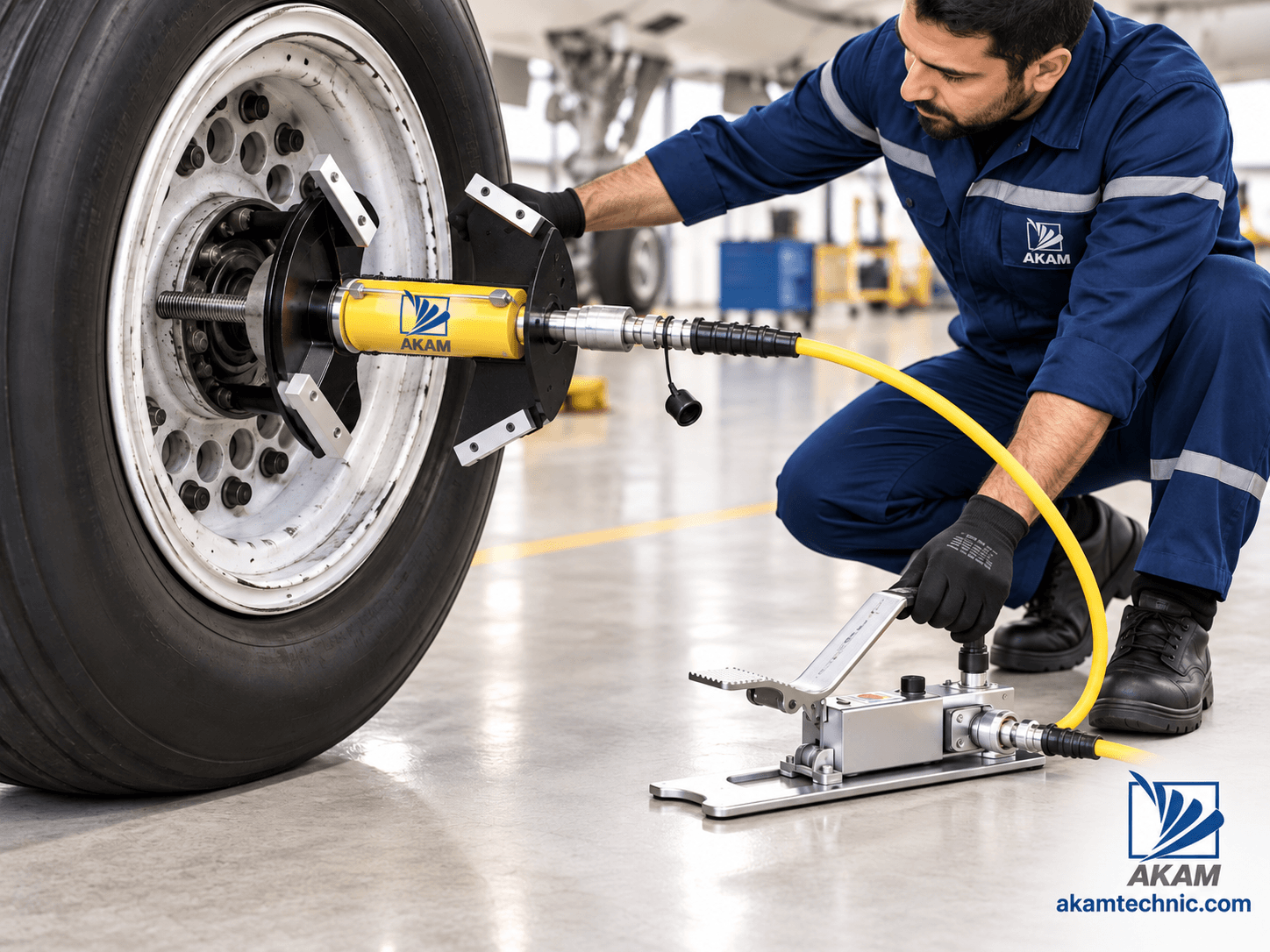 Hydraulic Aircraft Wheel Assembly Puller